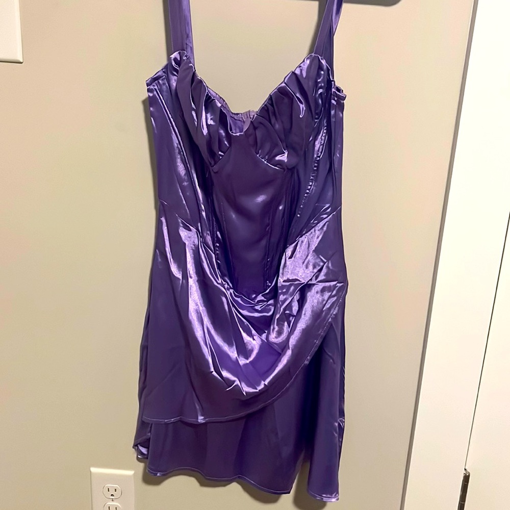 Purple silk dress